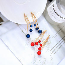 Load image into Gallery viewer, Temperament Tassel Earrings Female Frosted Pearl Long Section Showing