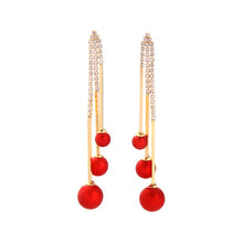 Load image into Gallery viewer, Temperament Tassel Earrings Female Frosted Pearl Long Section Showing