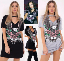 Load image into Gallery viewer, The new summer dress printing hang neck T shirt fashion v neck - Sophornlilly