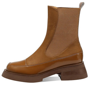 Thick soled Boots New Winter Luxury Chelsea Boots Warm