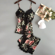 Load image into Gallery viewer, Thin Ice Sexy Lace Pajamas Women Flower Pattern Bra Suspender Camis +