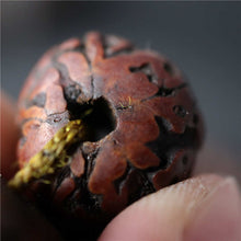 Load image into Gallery viewer, Tibetan Buddhist Mala 108 Big Oiled Rudraksha Bodhi Beads Mala 16 18mm