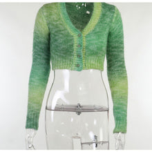 Load image into Gallery viewer, Tie Dye Long Sleeve Cardigan Fashion Sexy Casual Knitted V Neck