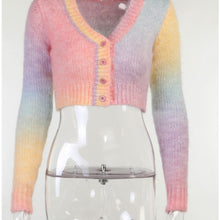 Load image into Gallery viewer, Tie Dye Long Sleeve Cardigan Fashion Sexy Casual Knitted V Neck