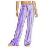 Tie Dye Wide Leg Pants Women's Casual Loose Sport Pants Gradient Print