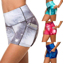 Load image into Gallery viewer, Tie dye With Boy Shorts +Pocket Sports Women's High Waist Shorts - Sophornlilly