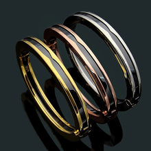 Load image into Gallery viewer, Titanium steel jewelry wholesale B oval ceramic bracelet black and
