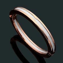 Load image into Gallery viewer, Titanium steel jewelry wholesale B oval ceramic bracelet black and