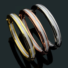 Load image into Gallery viewer, Titanium steel jewelry wholesale B oval ceramic bracelet black and
