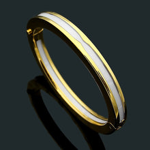 Load image into Gallery viewer, Titanium steel jewelry wholesale B oval ceramic bracelet black and