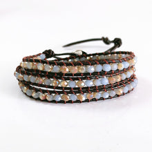 Load image into Gallery viewer, Top Quality Women Bracelets Natural Opal Stone Rhinestone 3 Rows