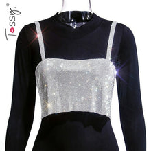 Load image into Gallery viewer, New Glitter Nightclub Top Women Sexy Crystal Party Wear
