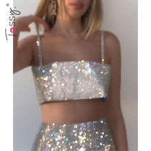Load image into Gallery viewer, New Glitter Nightclub Top Women Sexy Crystal Party Wear