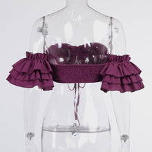 Load image into Gallery viewer, Tossy Female Off Shoulder T shirt Butterfly Sleeve Tops Summer
