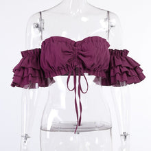 Load image into Gallery viewer, Tossy Female Off Shoulder T shirt Butterfly Sleeve Tops Summer