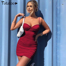 Load image into Gallery viewer, Lace Up V Neck Ruched Bodycon Mini Dress - Sophornlilly