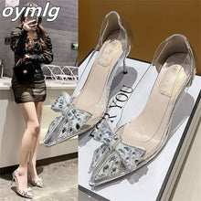 Load image into Gallery viewer, Transparent high heels summer new comfortable temperament
