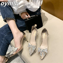 Load image into Gallery viewer, Transparent high heels summer new comfortable temperament
