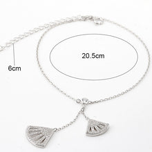 Load image into Gallery viewer, Trendy Anklets 925 Sterling Silver Bracelet on the leg with Shell like