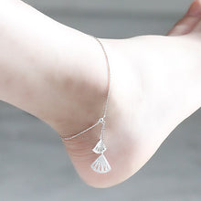 Load image into Gallery viewer, Trendy Anklets 925 Sterling Silver Bracelet on the leg with Shell like