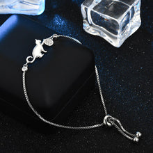Load image into Gallery viewer, Trendy Cubic Zirconia crystal Cat and Ball charm Bracelets for Women