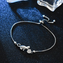 Load image into Gallery viewer, Trendy Cubic Zirconia crystal Cat and Ball charm Bracelets for Women
