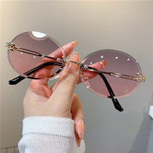 Load image into Gallery viewer, Trendy Sunglasses Rimless Cut-edge Oval