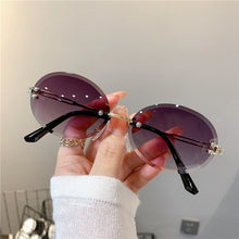 Load image into Gallery viewer, Trendy Sunglasses Rimless Cut-edge Oval