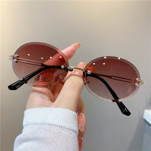 Load image into Gallery viewer, Trendy Sunglasses Rimless Cut-edge Oval