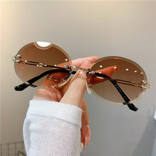 Load image into Gallery viewer, Trendy Sunglasses Rimless Cut-edge Oval
