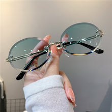 Load image into Gallery viewer, Trendy Sunglasses Rimless Cut-edge Oval