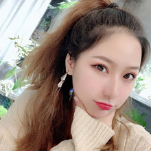 Load image into Gallery viewer, Triangle Tassel Titanium Steel Earrings Temperament Female Long Style