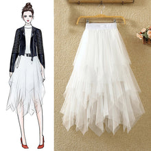 Load image into Gallery viewer, Tulle Skirts Womens Faldas Mujer Moda Fashion Elastic High Waist