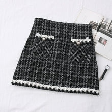 Load image into Gallery viewer, Tweed Skirts for Women Solid High Waist Slimming Skirts Autumn Spring