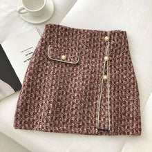 Load image into Gallery viewer, Tweed Skirts for Women Solid High Waist Slimming Skirts Autumn Spring