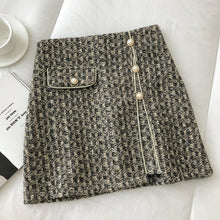 Load image into Gallery viewer, Tweed Skirts for Women Solid High Waist Slimming Skirts Autumn Spring