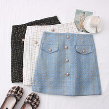 Load image into Gallery viewer, Tweed Skirts for Women Solid High Waist Slimming Skirts Autumn Spring