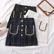 Load image into Gallery viewer, Tweed Skirts for Women Solid High Waist Slimming Skirts Autumn Spring