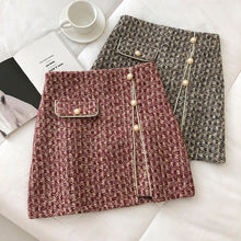 Load image into Gallery viewer, Tweed Skirts for Women Solid High Waist Slimming Skirts Autumn Spring