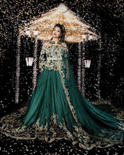 Load image into Gallery viewer, Two Pieces Moroccan Kaftan Off Shoulder Long Mermaid Arabic Evening