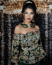 Load image into Gallery viewer, Two Pieces Moroccan Kaftan Off Shoulder Long Mermaid Arabic Evening