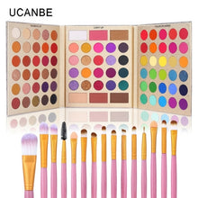 Load image into Gallery viewer, Ucanbe Pretty All Set Eyeshadow Palette with 15pcs Makeup Brushes