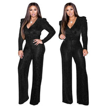 Load image into Gallery viewer, Jumpsuit Stylish Deep V Neck Skinny Gold One piece - Sophornlilly