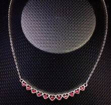 Load image into Gallery viewer, Natural Ruby Chain Necklace for Women, 925 Sterling