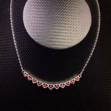 Load image into Gallery viewer, Natural Ruby Chain Necklace for Women, 925 Sterling