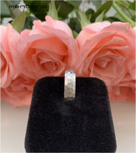 Load image into Gallery viewer, Unique Hammer Ring Women Tungsten Carbide Wedding Band With Multi Face