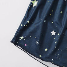 Load image into Gallery viewer, Universe Print Women Pajamas Suit Fashion Lounge Wear Cropped Camis