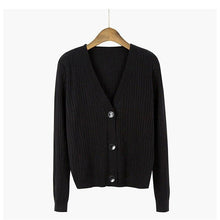 Load image into Gallery viewer, V neck Candy Color Sweet Cardigan Women Buttoned Long sleeved Knitted - Sophornlilly