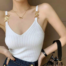 Load image into Gallery viewer, V neck Halter Sexy Camisole Top Summer Women Sexy Off Shoulder