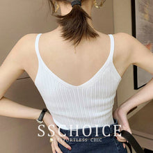 Load image into Gallery viewer, V neck Halter Sexy Camisole Top Summer Women Sexy Off Shoulder